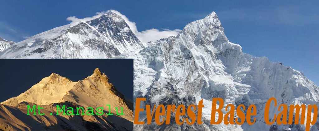 Foto do Acampamento Base do Everest e da Trilha do Circuito de Manaslu