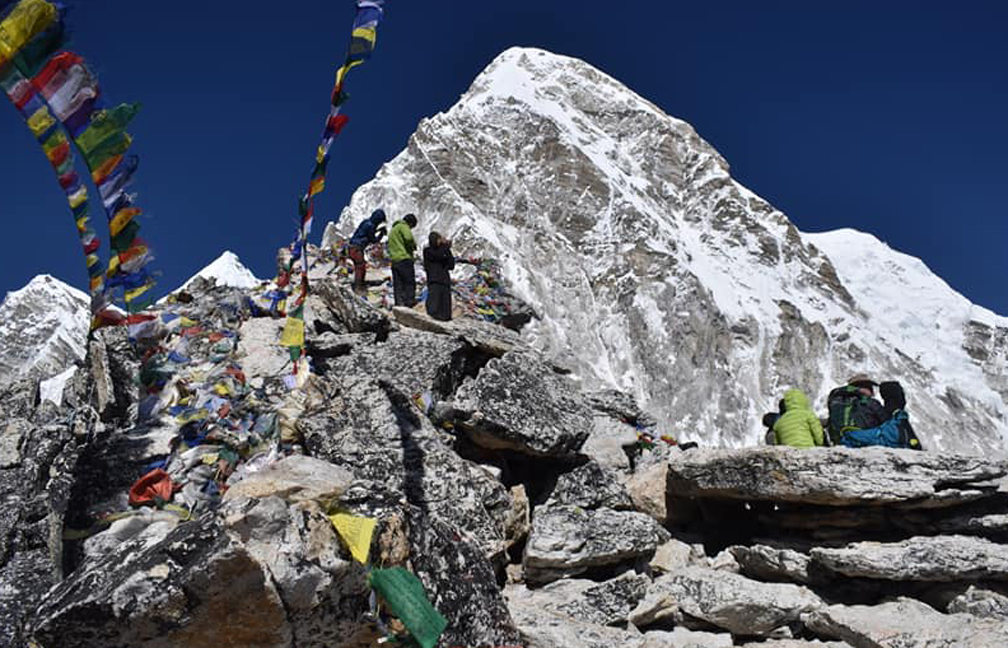 Kalapatthar (5550 m) ist der beste Aussichtspunkt auf den Mt. Everest 8848 m.
